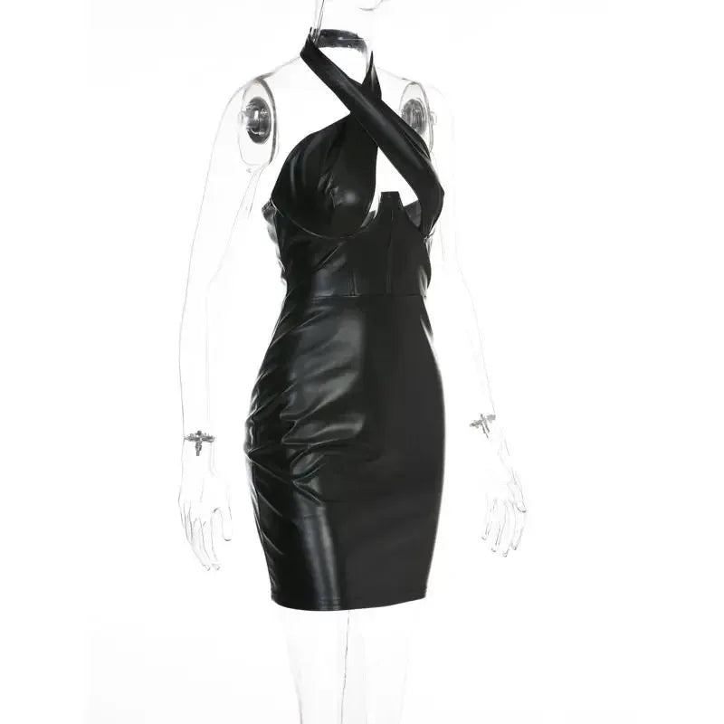 Women's Leather Dress - My Aura - myauragoth.com