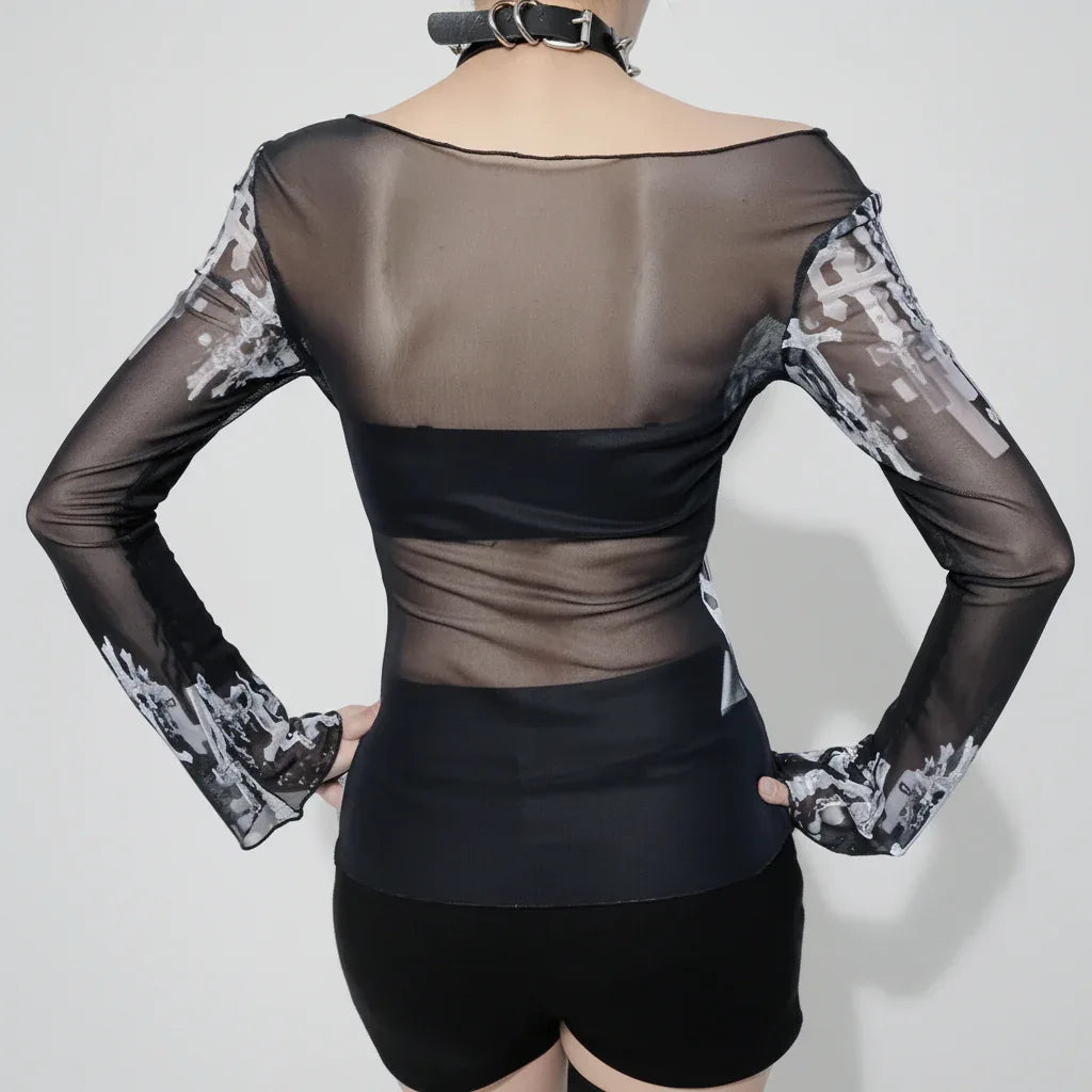 Women's Mesh Top - My Aura - myauragoth.com