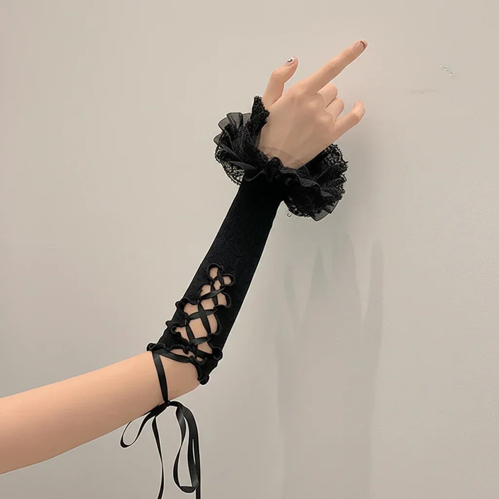Lolita Lace Gloves - My Aura - myauragoth.com