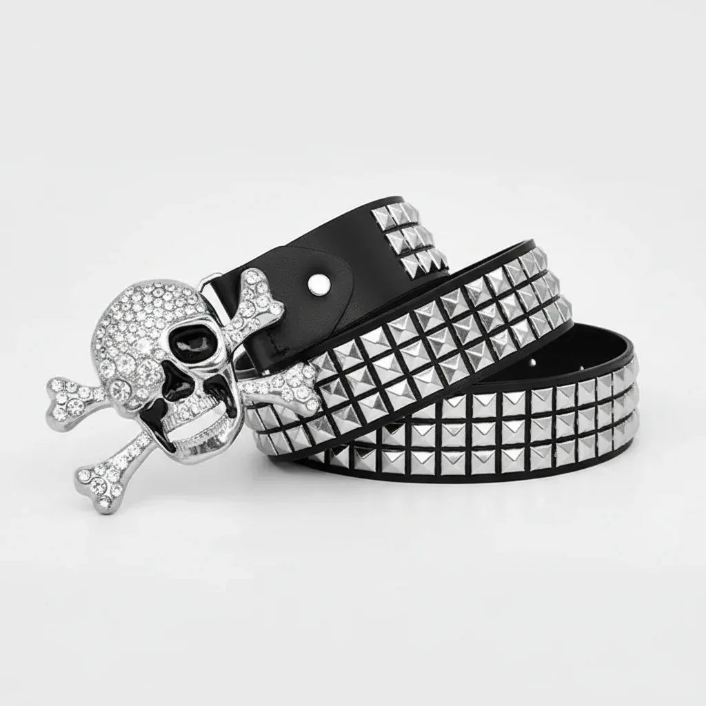 Women's Skull Belt Black - My Aura - myauragoth.com