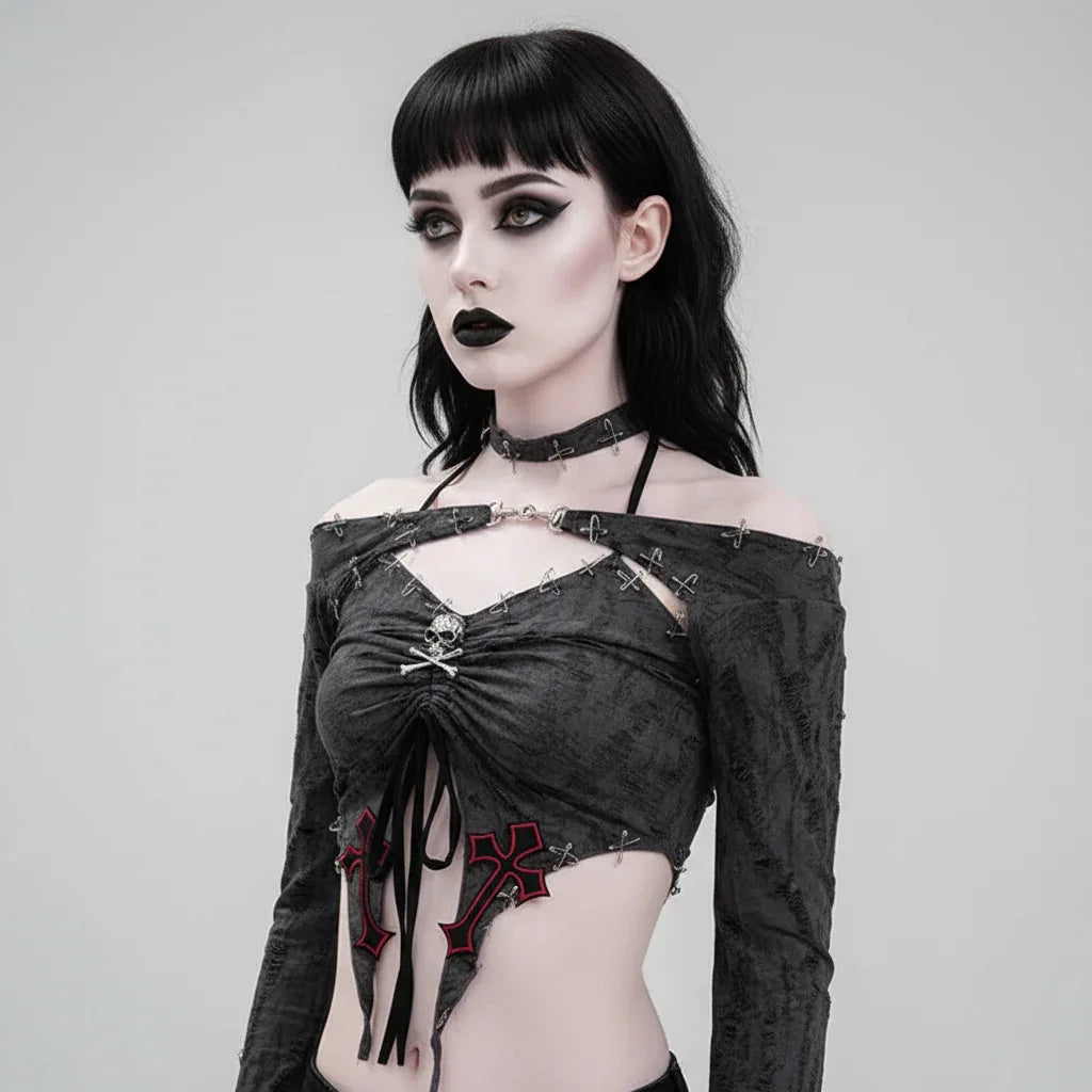 Women's Skull Top - My Aura - myauragoth.com