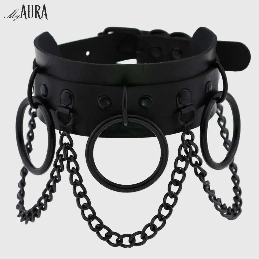 Black Punk Choker - My Aura - myauragoth.com