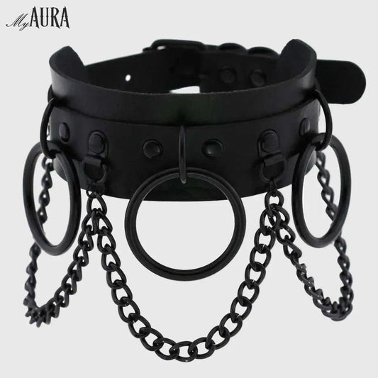 Black Punk Choker - My Aura - myauragoth.com