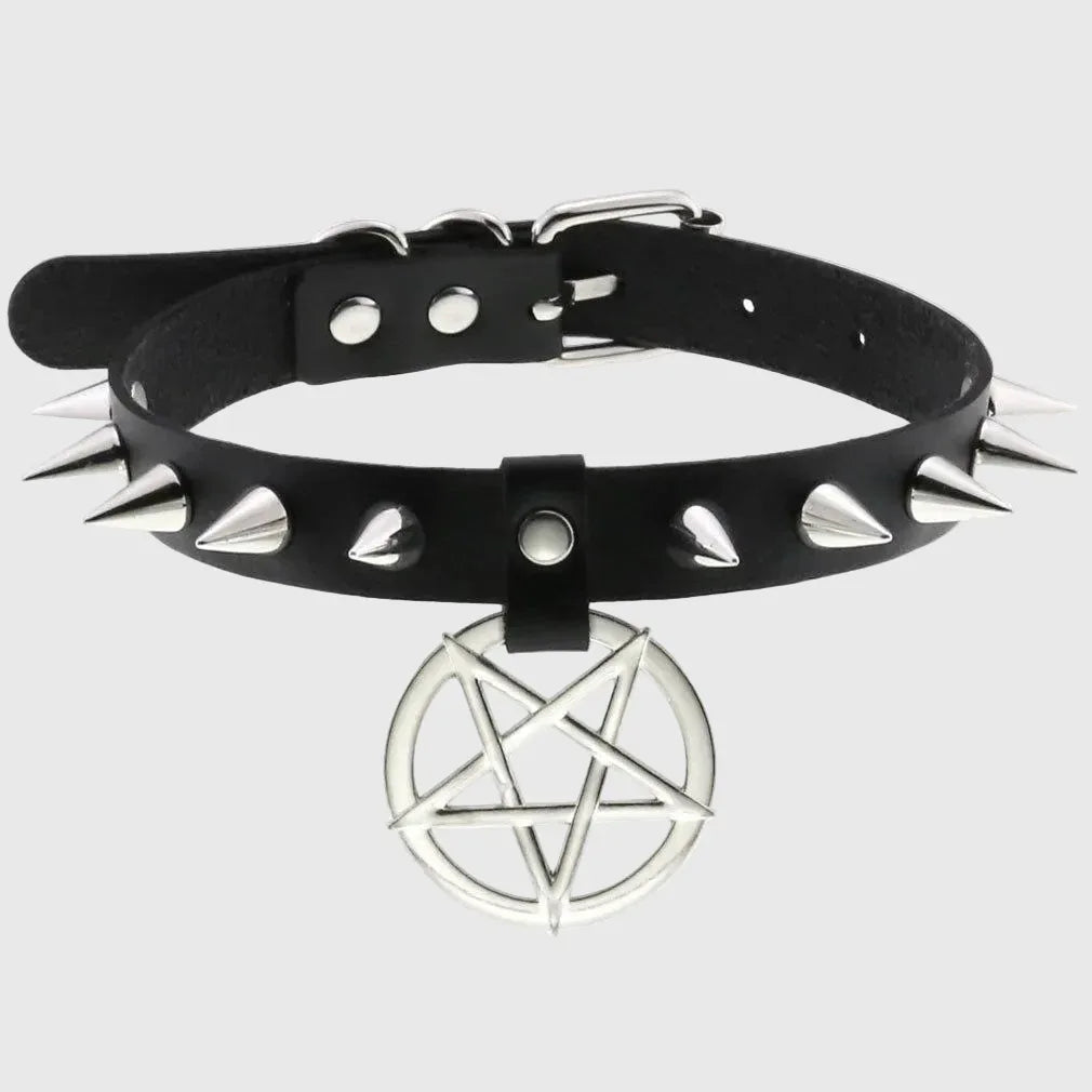 Pentagram Choker - My Aura - myauragoth.com