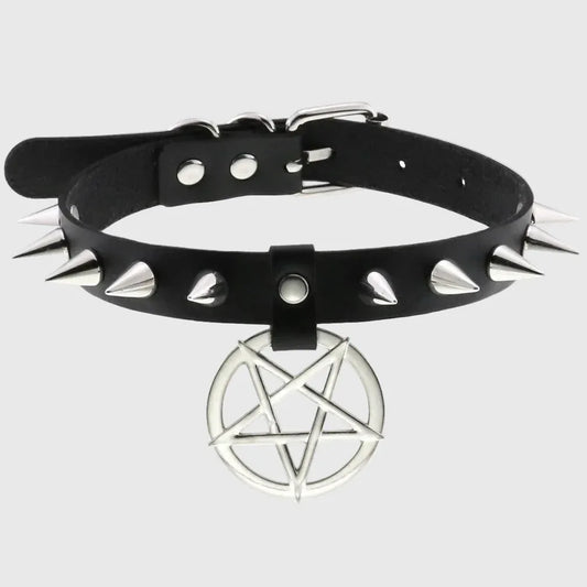 Pentagram Choker - My Aura - myauragoth.com