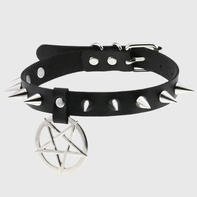 Pentagram Choker - My Aura - myauragoth.com