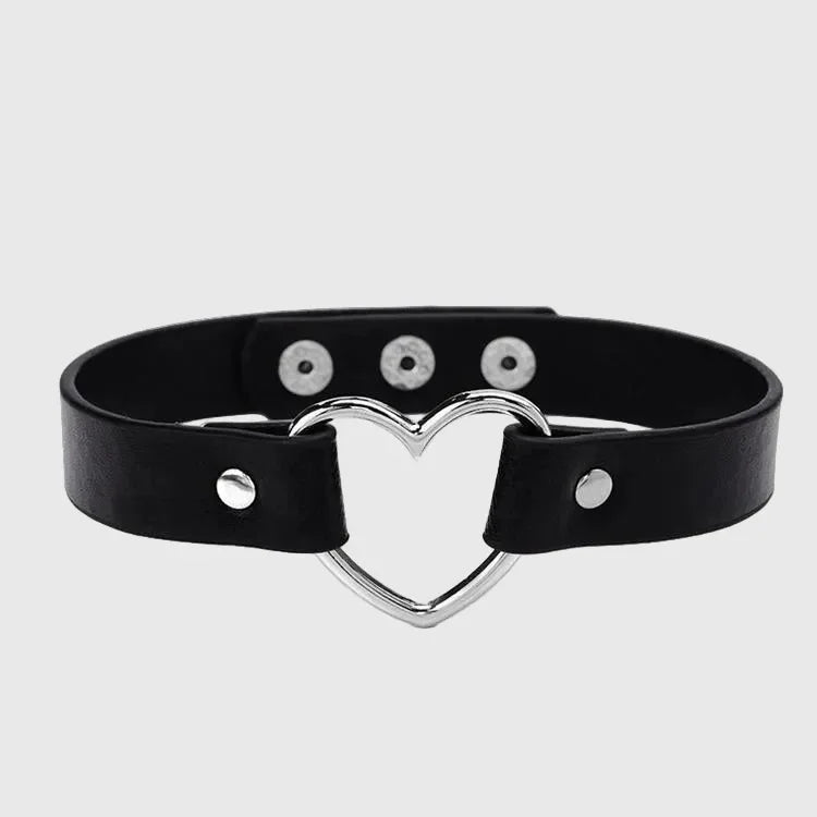 Skinny Heart Collar - My Aura - myauragoth.com