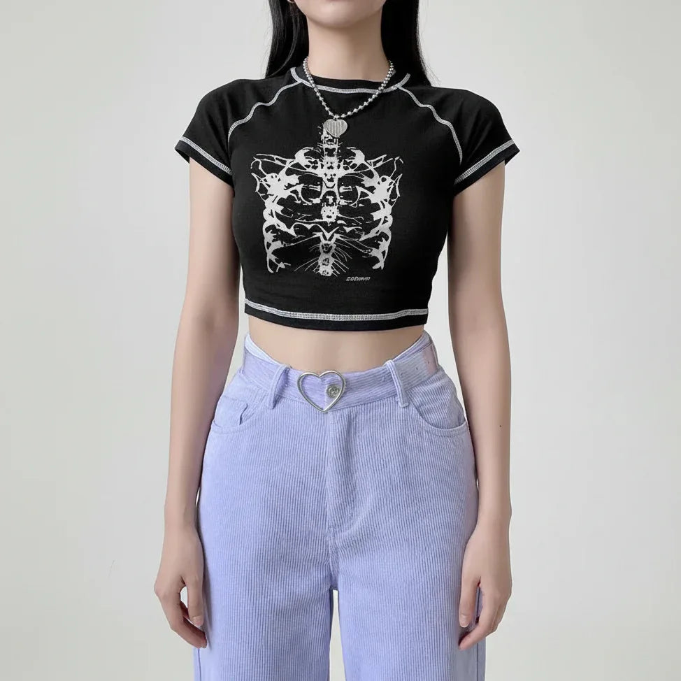 Women's Gothic Crop Top - My Aura - myauragoth.com